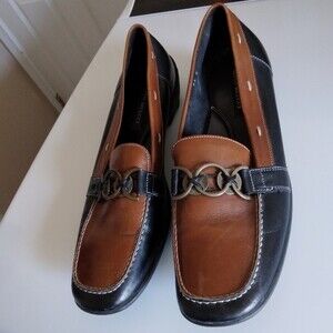 Sesto Meucci loafer shoes brown and black size 9.5 N